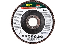 Диск наждачный лепестковый для УШМ (115х22,2 мм; Р40) FIT IT 39542
