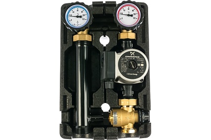 Насосно-смесительная группа Uni-Fitt DN25, с термосмесителем, с Grundfos UPSO 25-65 180, 491G2500
