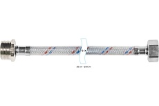 Гибкая подводка для воды ЦС нейлон, 3/4”Г х 3/4&quot;Ш L-100 см, штука ГП002123