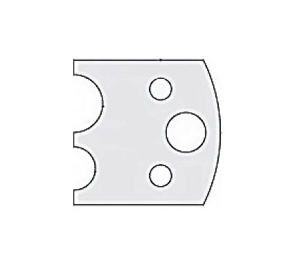 Нож для фрезы мультисистема HSS два полуштапа R8;6 40x20x4 мм Dimar 3305140
