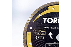 Алмазный диск турбо-волна защитный сегмент HOT PRESS 230х8х22.23 мм TORGWIN T242905