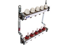 Коллектор из нержавеющей стали с расходомерами 5 вых. STOUT SMS 0917 000005