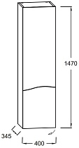 Пенал Jacob Delafon Sherwood 40 см R, состаренный дуб