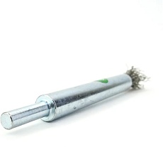 Щетка концевая EuroBrush Д10х118мм, c хв-м д6х20мм, ворс гофр нерж сталь 0.3 мм, на дрель 13-088 EB-E10SS3