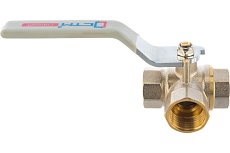 Шаровой кран для воды СТМ СТАНДАРТ 1/2&quot;, трехходовой, тип L, рычаг CW3FL012