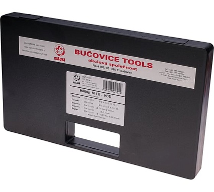 Набор метчиков и плашек Bucovice Tools M1-II M3-M12, HSS, 34пр 340120
