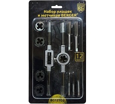 Набор плашек и метчиков 12шт Berger BG BG12TDS