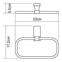 Вешалка для полотенец WasserKRAFT Lopau K-6060 кольцо