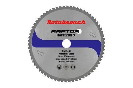 Диск пильный по металлу RAPB230FS (230x25.4 мм; 48T) Rotabroach КБ003161