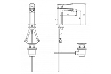 Смеситель для биде M&Z New Geometry NGM00300