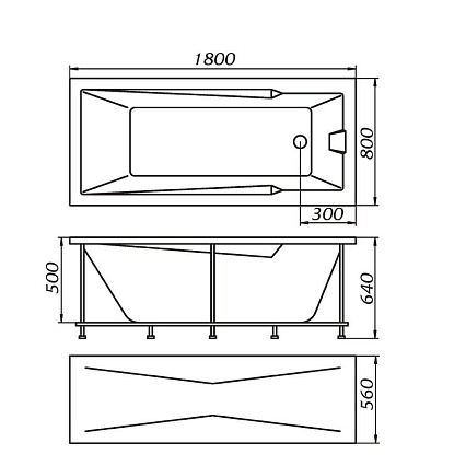 Акриловая ванна Marka One Raguza 180x80