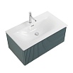 Тумба с раковиной BelBagno Uno 80 см 1 ящик, Голубой матовый