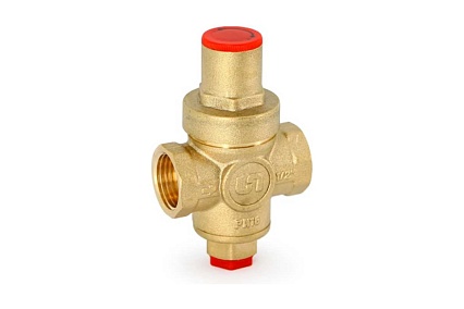 Редуктор давления Uni-Fitt MINI 1/2" В, 1-4 бар, PN16 с отверстием под радиальный манометр 1/4" 203G2140