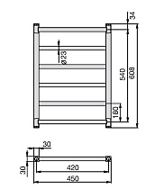 Полотенцесушитель водяной Zehnder Stalox STXI-060-045