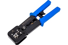 Обжимной инструмент для коннекторов быстрой установки Cabeus RJ-45 (8р8с), RJ-11/12 (6р6с, 6р4с, 6р2с), профессиональный, с храповым механизмом HT-376Z