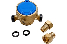 Счетчик воды ЭКО НОМ мокроходный, одноструйный МСВО-15 mini +КМЧ МСВО15-001 mini