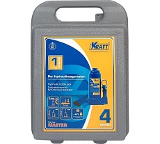 Бутылочный домкрат Kraft 4т в кейсе Master KT 800067