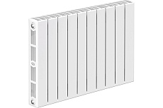 Биметаллический радиатор Rifar SUPReMO 350, 8 секций, боковое подключение, белый RAL 9016 S 350-8