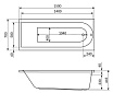 Акриловая ванна Actima Aurum WAAC.AUR15WH 150x70 на каркасе