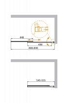 Шторка для ванны Cezares SLIDER-VF-11-90/150-C-GM 90x150 прозрачная, оружейная сталь