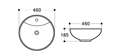 Раковина CeramaLux N 9001 46 см