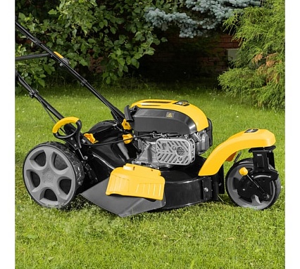 Бензиновая газонокосилка Denzel GLT-460SP-T, Trike 150 см3, 46 см, привод, панель, 60л 58810