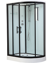 Душевая кабина Timo Standart T-6602BL Black 120x85, черный, левосторонняя