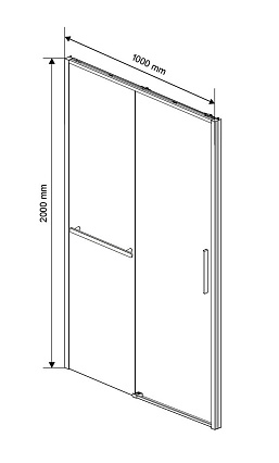 Душевая дверь Vincea Slim Soft VDS-1SS100CL 100x200 хром, прозрачная
