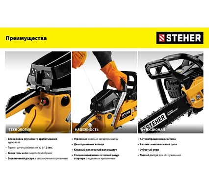Бензопила Steher BS-45-40