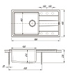 Кухонная мойка Florentina Комби 86 см, грей FSm