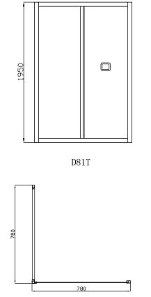 Душевая дверь Cerutti Bella D81T 80x195 прозрачная, хром