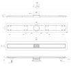 Душевой лоток Belbagno Luce BB-LD-LUCE-90-NERO 90 см, комб.затвор, решетка под плитку, черный матовый