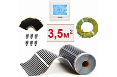 Плёночный электрический тёплый пол ТеплоСофт 3,5м.кв. с сенсорным терморегулятором плёнка 3,5м.кв./сенс