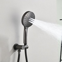 Душевой набор Black&White Gravity GH-9301-GM термостат, оружейная сталь