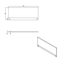 Фронтальная панель Cersanit Universal PA-TYPE1*140 140 см