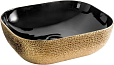 Раковина CeramaLux LuxeLine D1302H022 50.5 см черный/золотой