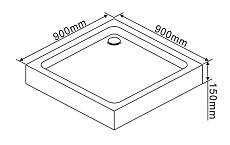 Поддон для душа Rush Victoria VI-S90 90x90 квадратный