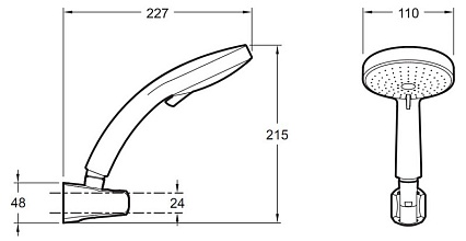 Душевой гарнитур Jacob Delafon Citrus E12917-CP