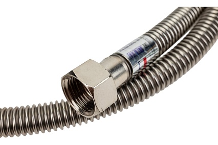 Подводка для газа СТМ ГАЗ сильфонная, 1/2", гайка-гайка, 120 см CGHF1212