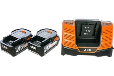 Набор 2 аккумулятора (Li-Ion, 18В, 4 Ач)+зарядное устройство SETLL1840BL AEG 4932464157