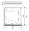 Поддон для душа Радомир 1-11-0-0-0-120 110x110 квадратный