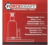 Гидравлический бутылочный домкрат Forcekraft 10т с предохранительным клапаном, минимальная высота: 190 мм, ход штока: 110 мм, ход винта: 60 мм FK-T91004(DS)(26578)