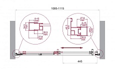 Душевая дверь BelBagno LUCE-BF-1-110-C-Cr 110x195 прозрачная, хром