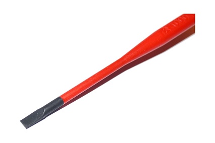 Диэлектрическая отвёртка DUEL Slimline 1000V прямой шлиц Sl4x100 мм, DE01S-040-100