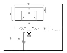 Раковина Kerama Marazzi Cubo CU.wb.100 100 см