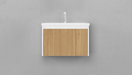 Тумба с раковиной Velvex Klaufs 70 см подвесная, 1 ящик