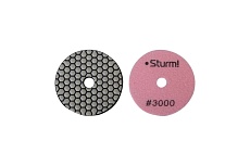 Круг алмазный гибкий шлифовальный АГШК (100 мм, P3000, сухая шлифовка) Sturm 9012-D100-3000