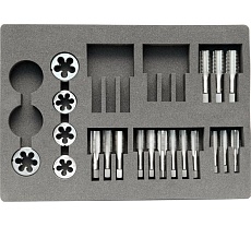 Набор метчиков и плашек Bucovice Tools M24 M3-M24, HSS, 60пр 340240