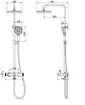 Душевая стойка Vincea Rim VSFS-2RM1BG брашированное золото