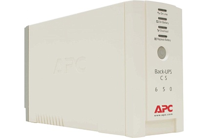 Источник бесперебойного питания APC Back-UPS CS, OffLine, 650VA/400W, Tower, IEC, Serial+USB BK650EI